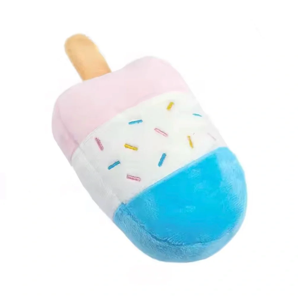“Sprinkle Ice Cream Bar” Popsicle Frozen Yogurt Treat Plush Squeaky Dog Cat Toy